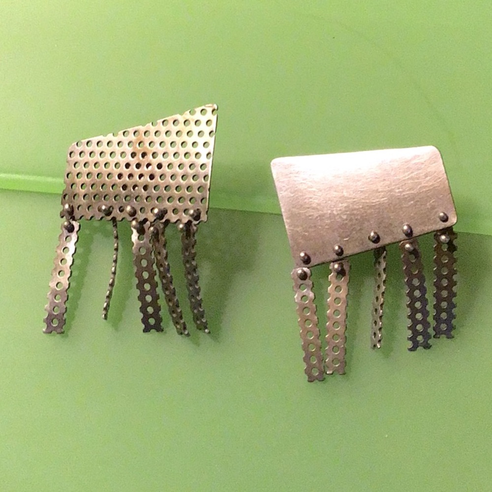 Silver Geometric Earrings